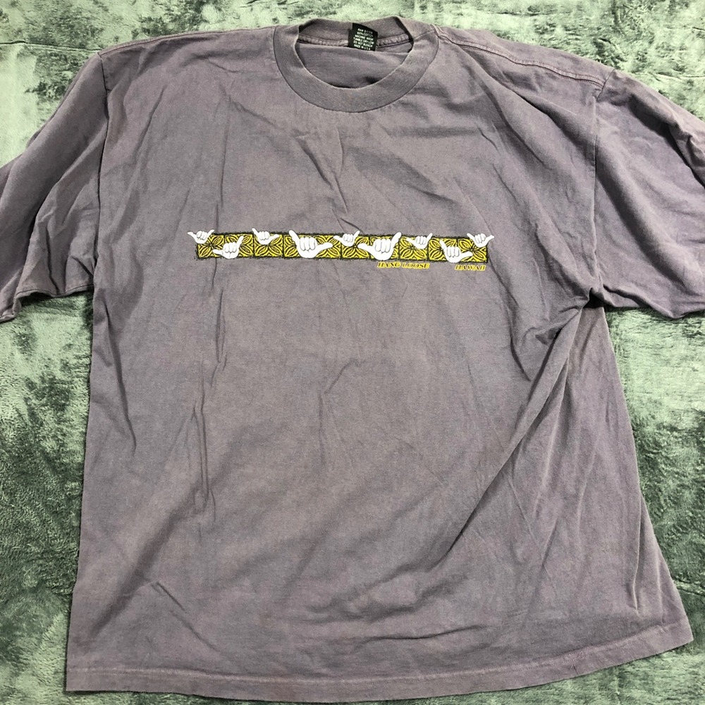 No‎ Rules T Shirt Mens 2X Purple Fair Vintage 90s Hang Loose Hawaii Skate Surf